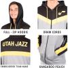 imageUltra Game Mens NBA Official Contrast Back Cut Full Zip Hoodie SweatshirtTeam Color 2