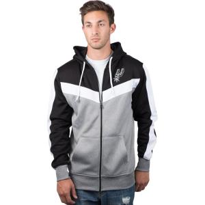 imageUltra Game Mens NBA Official Contrast Back Cut Full Zip Hoodie SweatshirtBlack