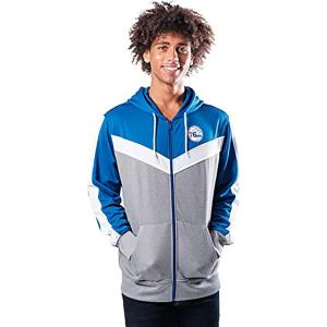 imageUltra Game Mens NBA Official Contrast Back Cut Full Zip Hoodie SweatshirtRoyal