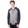 imageUltra Game Mens NFL Official Bomber Satin Jacket HoodieHeather Gray