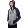 imageUltra Game Mens NFL Official Bomber Satin Jacket HoodieHeather Gray