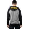 imageUltra Game Mens NFL Official Bomber Satin Jacket HoodieHeather Gray