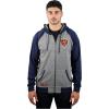imageUltra Game Mens NFL Official Bomber Satin Jacket HoodieHeather Gray