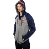 imageUltra Game Mens NFL Official Bomber Satin Jacket HoodieHeather Gray