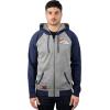 imageUltra Game Mens NFL Official Bomber Satin Jacket HoodieHeather Gray