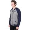 imageUltra Game Mens NFL Official Bomber Satin Jacket HoodieHeather Gray