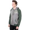 imageUltra Game Mens NFL Official Bomber Satin Jacket HoodieHeather Gray