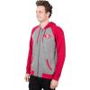 imageUltra Game Mens NFL Official Bomber Satin Jacket HoodieHeather Gray