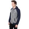 imageUltra Game Mens NFL Official Bomber Satin Jacket HoodieHeather Gray