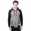 imageUltra Game Mens NFL Official Bomber Satin Jacket HoodieHeather Gray