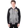 imageUltra Game Mens NFL Official Bomber Satin Jacket HoodieHeather Gray