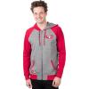 imageUltra Game Mens NFL Official Bomber Satin Jacket HoodieHeather Gray