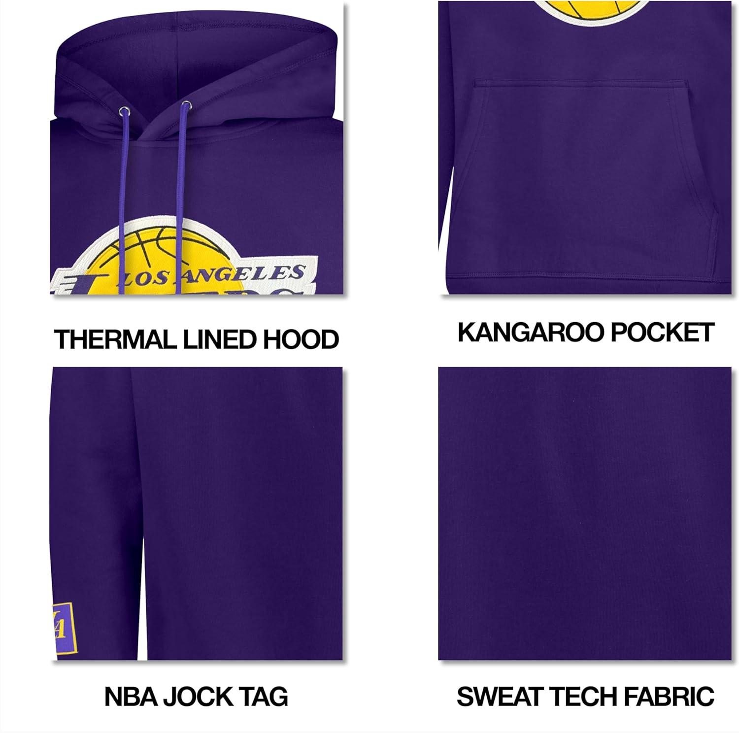 imageUltra Game Adults NBA Official Classic Embroidered Hoodie Sweatshirt Denver Nuggets Team Color Small