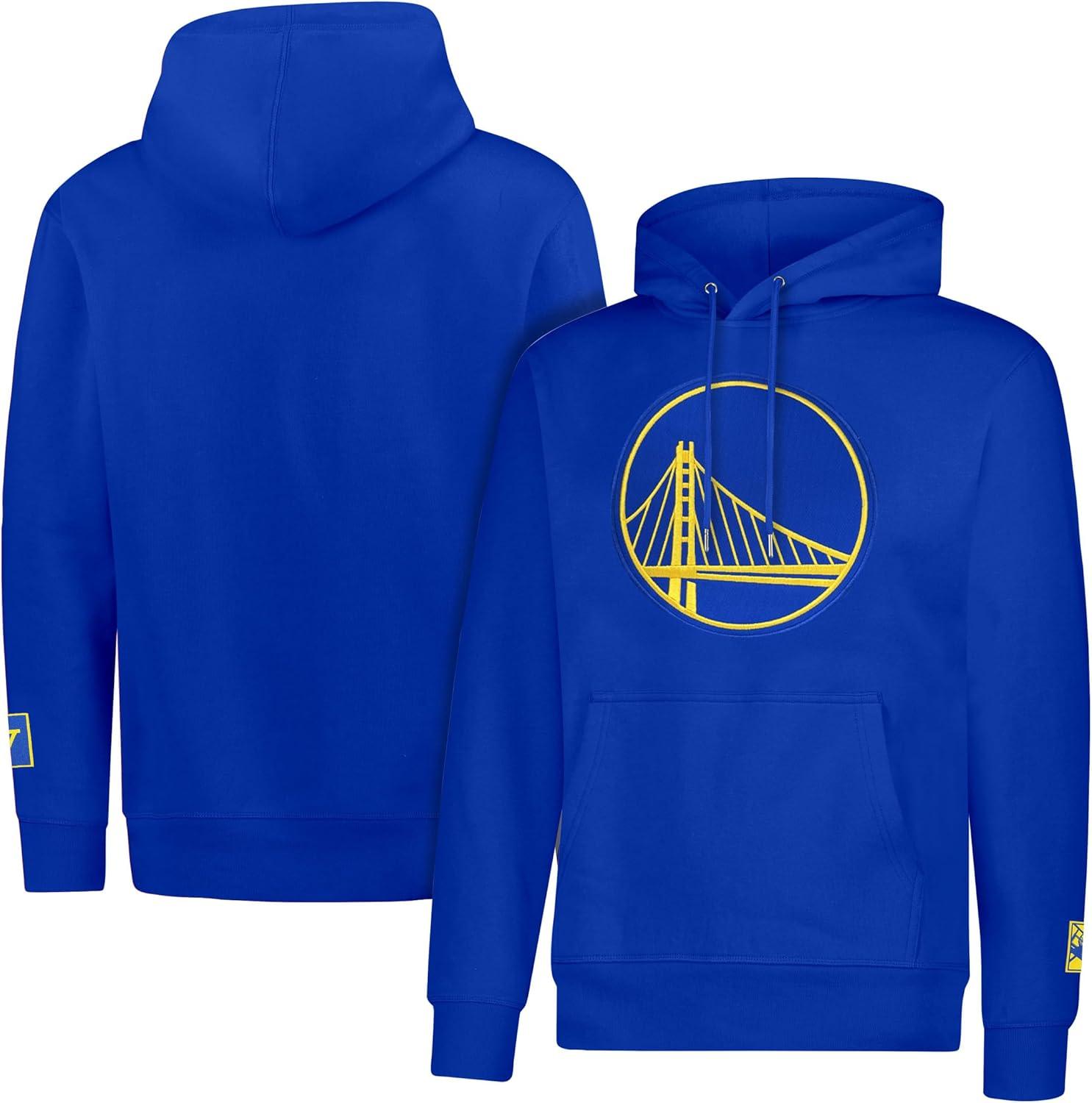 imageUltra Game Adults NBA Official Classic Embroidered Hoodie Sweatshirt Golden State Warriors Team Color Small