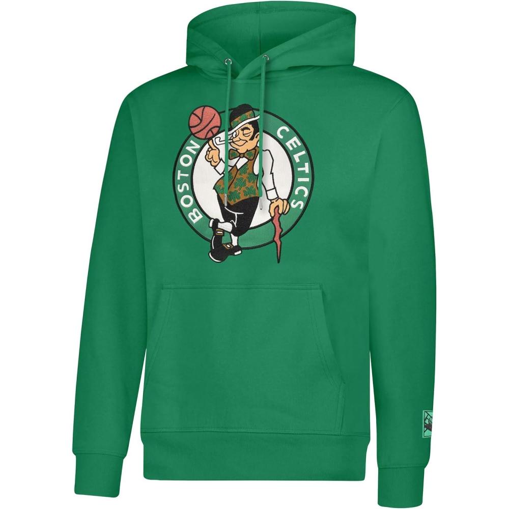 imageUltra Game Adults NBA Official Classic Embroidered Hoodie Sweatshirt Boston Celtics Team Color Small