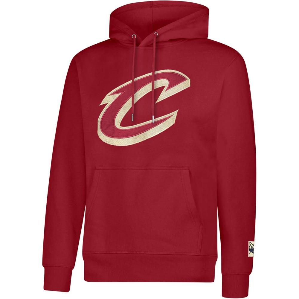 imageUltra Game Adults NBA Official Classic Embroidered Hoodie Sweatshirt Cleveland Cavaliers Team Color Small