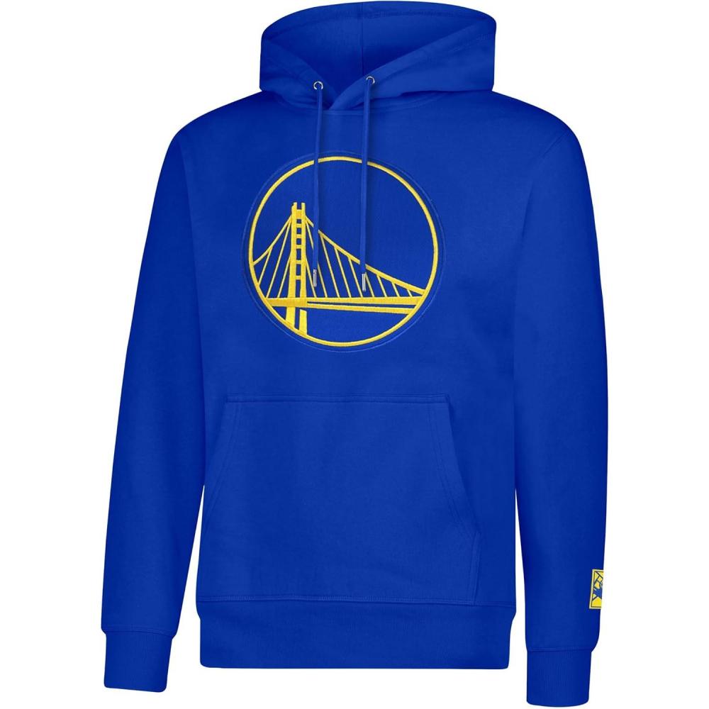 imageUltra Game Adults NBA Official Classic Embroidered Hoodie Sweatshirt Golden State Warriors Team Color Small