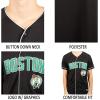 imageUltra Game NBA Mens NBA Official Super Soft Button Down Baseball ShirtBlack