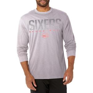 imageUltra Game Mens NBA Official Long Sleeve Athletic Quick Dry Performance TShirtHeather Gray