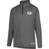 imageUltra Game NFL Official Adults Super Soft Quarter Zip Long Sleeve TShirtHeather Charcoal