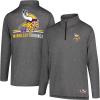 imageUltra Game NFL Official Adults Super Soft Quarter Zip Long Sleeve TShirtHeather Charcoal