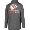 imageUltra Game NFL Official Adults Super Soft Quarter Zip Long Sleeve TShirtHeather Charcoal