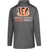 imageUltra Game NFL Official Adults Super Soft Quarter Zip Long Sleeve TShirtHeather Charcoal