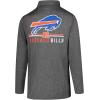 imageUltra Game NFL Official Adults Super Soft Quarter Zip Long Sleeve TShirtHeather Charcoal