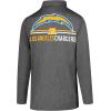 imageUltra Game NFL Official Adults Super Soft Quarter Zip Long Sleeve TShirtHeather Charcoal