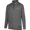 imageUltra Game NFL Official Adults Super Soft Quarter Zip Long Sleeve TShirtHeather Charcoal