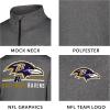 imageUltra Game NFL Official Adults Super Soft Quarter Zip Long Sleeve TShirtHeather Charcoal