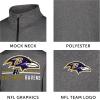 imageUltra Game NFL Official Adults Super Soft Quarter Zip Long Sleeve TShirtHeather Charcoal