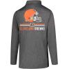 imageUltra Game NFL Official Adults Super Soft Quarter Zip Long Sleeve TShirtHeather Charcoal