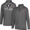 imageUltra Game NFL Official Adults Super Soft Quarter Zip Long Sleeve TShirtHeather Charcoal