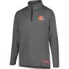 imageUltra Game NFL Official Adults Super Soft Quarter Zip Long Sleeve TShirtHeather Charcoal