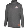 imageUltra Game NFL Official Adults Super Soft Quarter Zip Long Sleeve TShirtHeather Charcoal