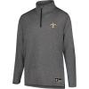 imageUltra Game NFL Official Adults Super Soft Quarter Zip Long Sleeve TShirtHeather Charcoal