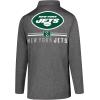 imageUltra Game NFL Official Adults Super Soft Quarter Zip Long Sleeve TShirtHeather Charcoal