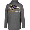 imageUltra Game NFL Official Adults Super Soft Quarter Zip Long Sleeve TShirtHeather Charcoal