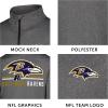 imageUltra Game NFL Official Adults Super Soft Quarter Zip Long Sleeve TShirtHeather Charcoal