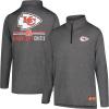 imageUltra Game NFL Official Adults Super Soft Quarter Zip Long Sleeve TShirtHeather Charcoal