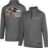 imageUltra Game NFL Official Adults Super Soft Quarter Zip Long Sleeve TShirtHeather Charcoal