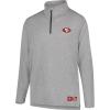 imageUltra Game NFL Official Adults Super Soft Quarter Zip Long Sleeve TShirtHeather Gray