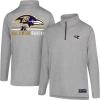 imageUltra Game NFL Official Adults Super Soft Quarter Zip Long Sleeve TShirtHeather Gray