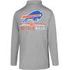 imageUltra Game NFL Official Adults Super Soft Quarter Zip Long Sleeve TShirtHeather Gray