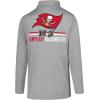 imageUltra Game NFL Official Adults Super Soft Quarter Zip Long Sleeve TShirtHeather Gray