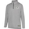 imageUltra Game NFL Official Adults Super Soft Quarter Zip Long Sleeve TShirtHeather Gray