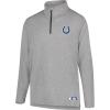 imageUltra Game NFL Official Adults Super Soft Quarter Zip Long Sleeve TShirtHeather Gray