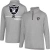 imageUltra Game NFL Official Adults Super Soft Quarter Zip Long Sleeve TShirtHeather Gray