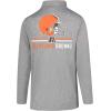 imageUltra Game NFL Official Adults Super Soft Quarter Zip Long Sleeve TShirtHeather Gray